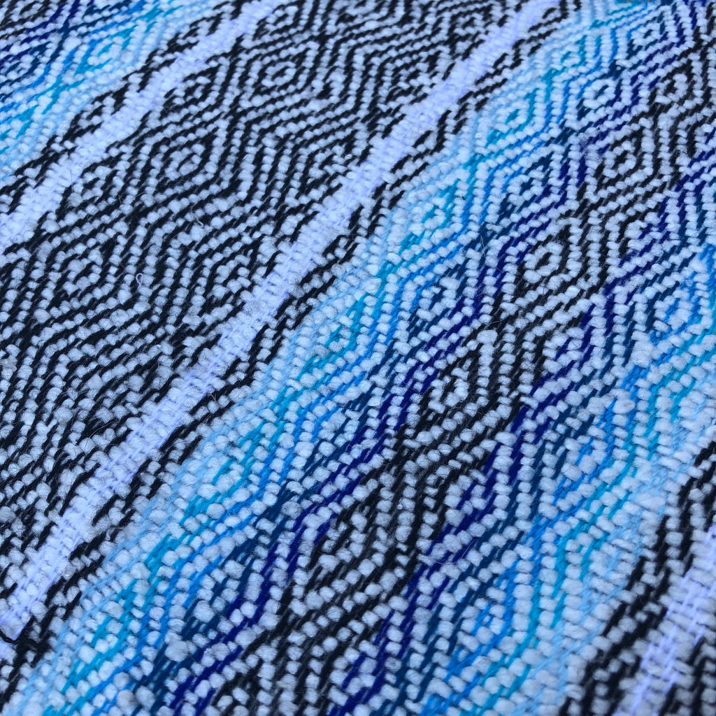 Threaded Baby Blue and White Baja Hoodie
