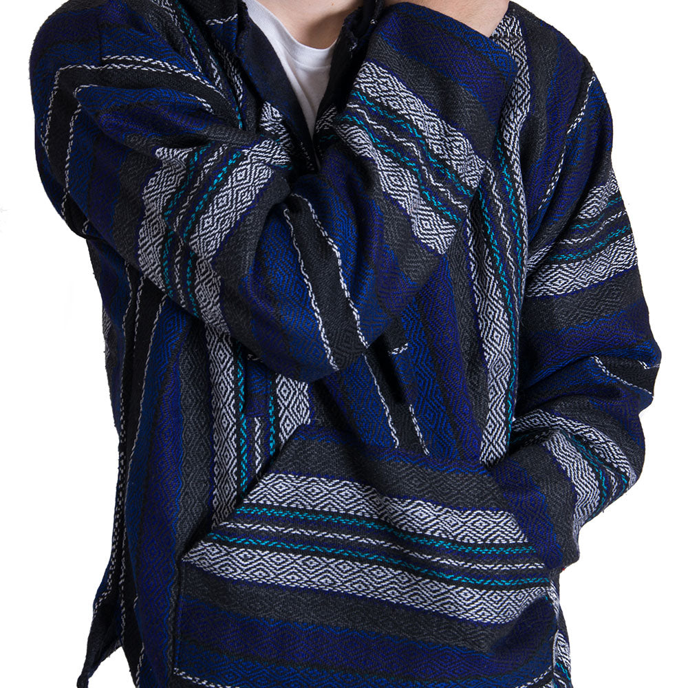 Blue and black drug rug on sale