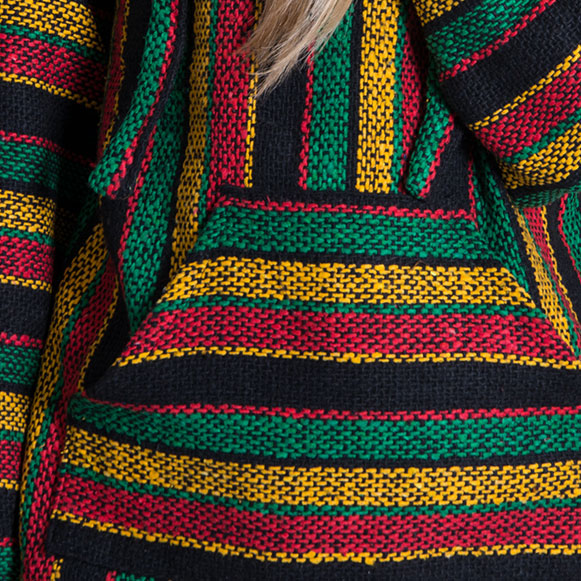 Red Rasta Baja Sweater