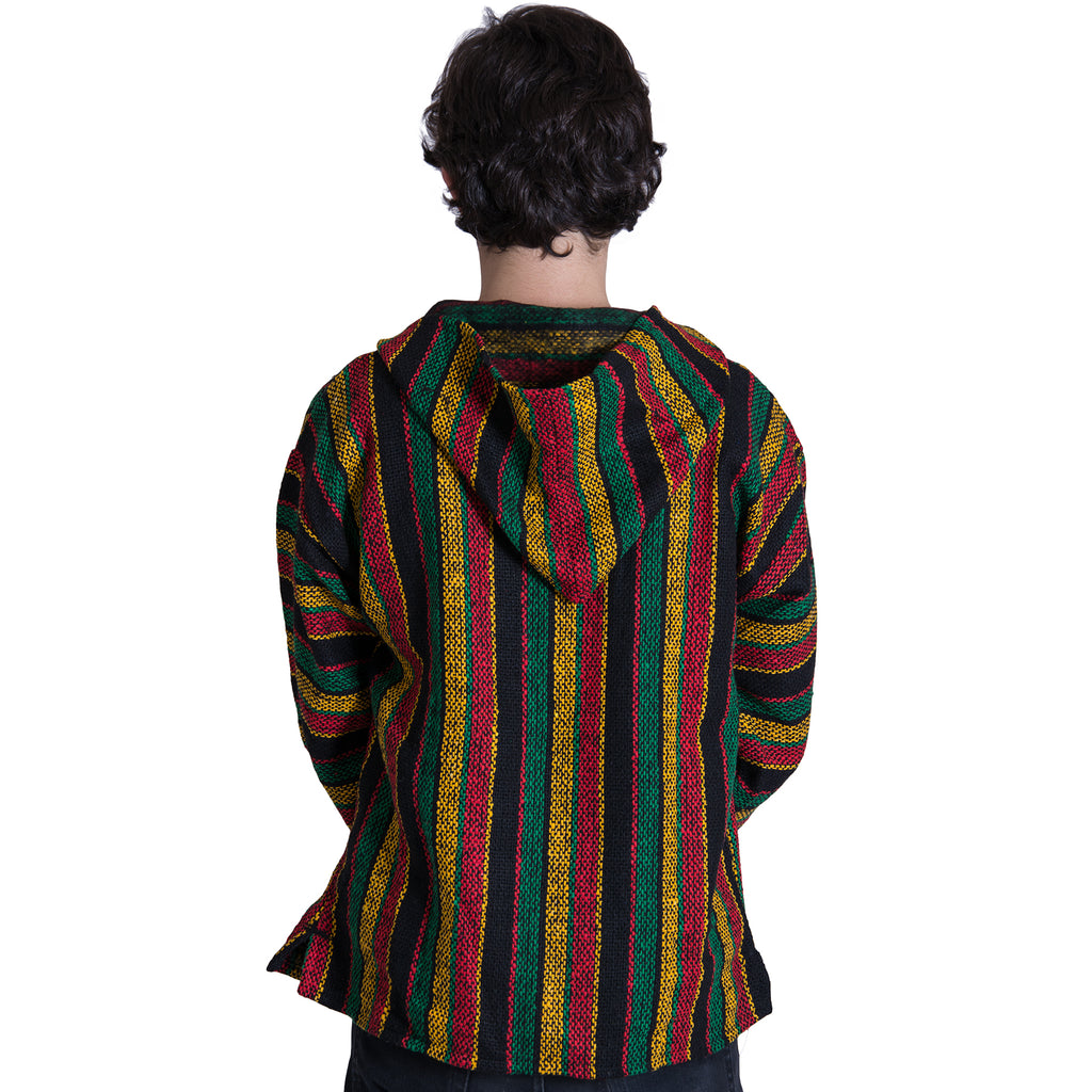 Marijuana Fashion Rasta Red Baja Hoodie