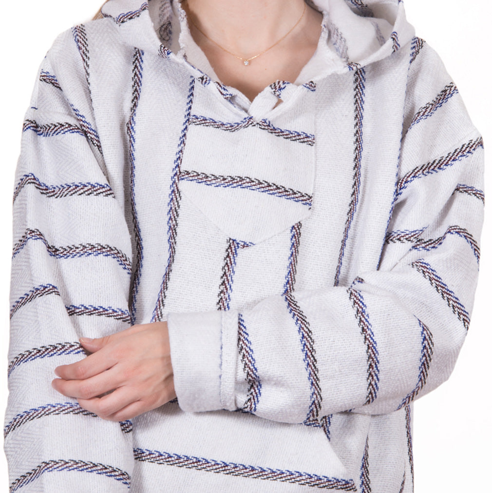 Boys and Girl Red and White Baja Hoodie