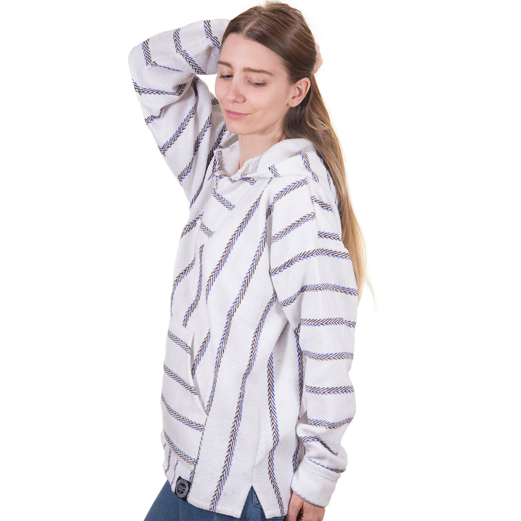 Vintage Red and White Baja Poncho